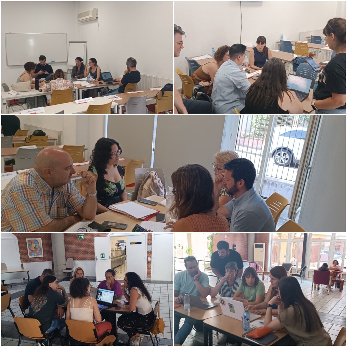 Último día, último bloque, último grupo... 
Momento de trabajo en grupos y de recapitular. Momento de analizar,  poner en orden las ideas fuerza de los cuatro bloques e intentar definir una estrategia sindical para afrontar los cambios y retos que hemos visto.