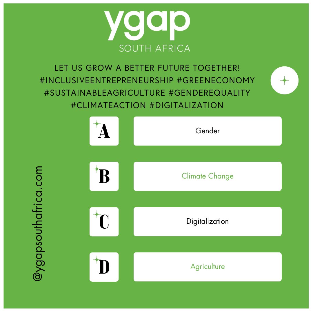 ygapSA's tweet photo. As we strive for a more equitable and sustainable world, it's time to highlight the critical connection between inclusive entrepreneurship, agriculture, gender, climate change, and digitalization.
https://t.co/KhNQQ2c1QR
#gender #climate #digitalization #agriculture #ygap https://t.co/kcpZiOLfO9