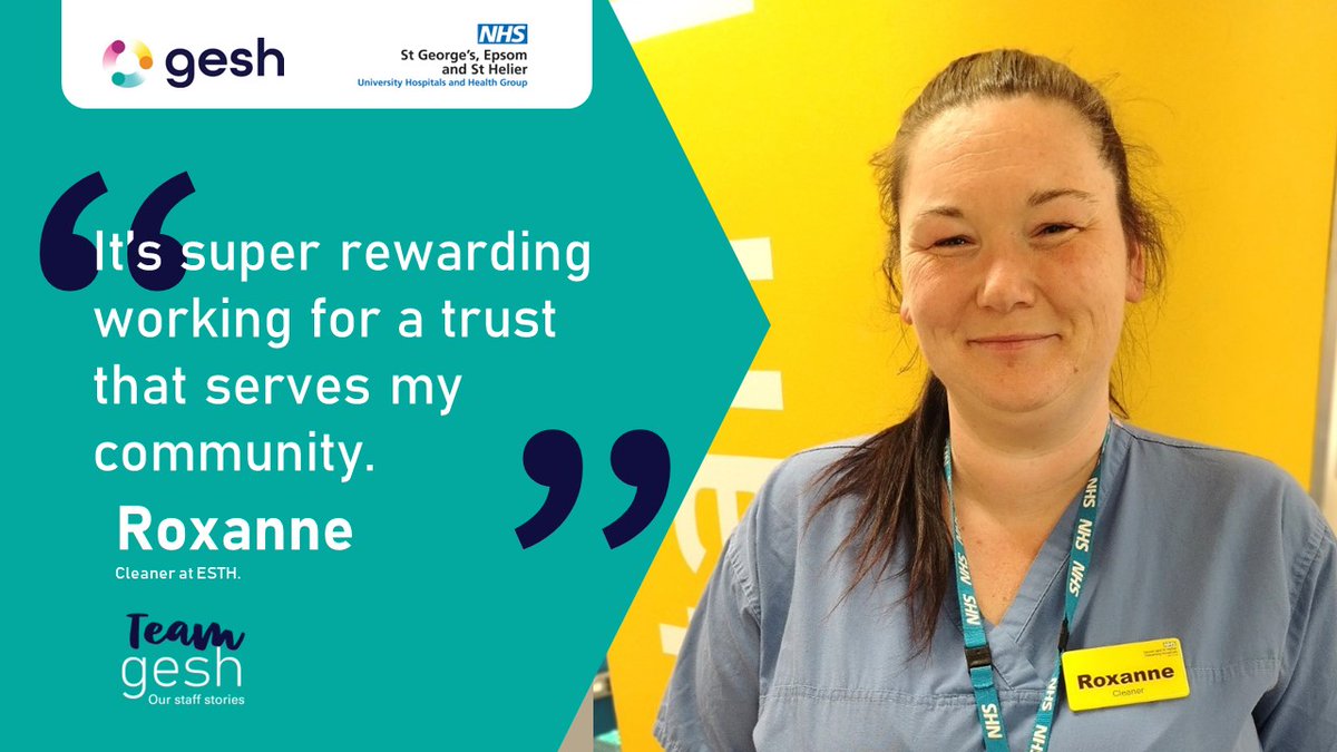 geshNHS's tweet photo. We love shining a light on the amazing staff at #TeamGesh. Let us introduce you to cleaner Roxanne.
“I'm a local girl, growing up and attending school in Sutton, so it's super rewarding working for a trust that serves my community.”
Thank you, Roxanne – we’re lucky to have you! https://t.co/sQNZdOge6Z