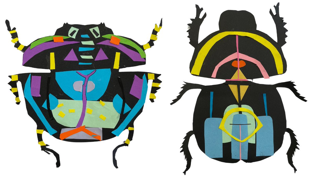 LyonsdownSchool's tweet image. In Art, Year 4 have been exploring insects as part of their topic this term.

The girls created these intricate beetle cut-outs, a testament to their adept use of symmetry and maths skills. Each piece was meticulously hand-drawn and cut.

#CrossCurricularLearning #SymmetrySkills