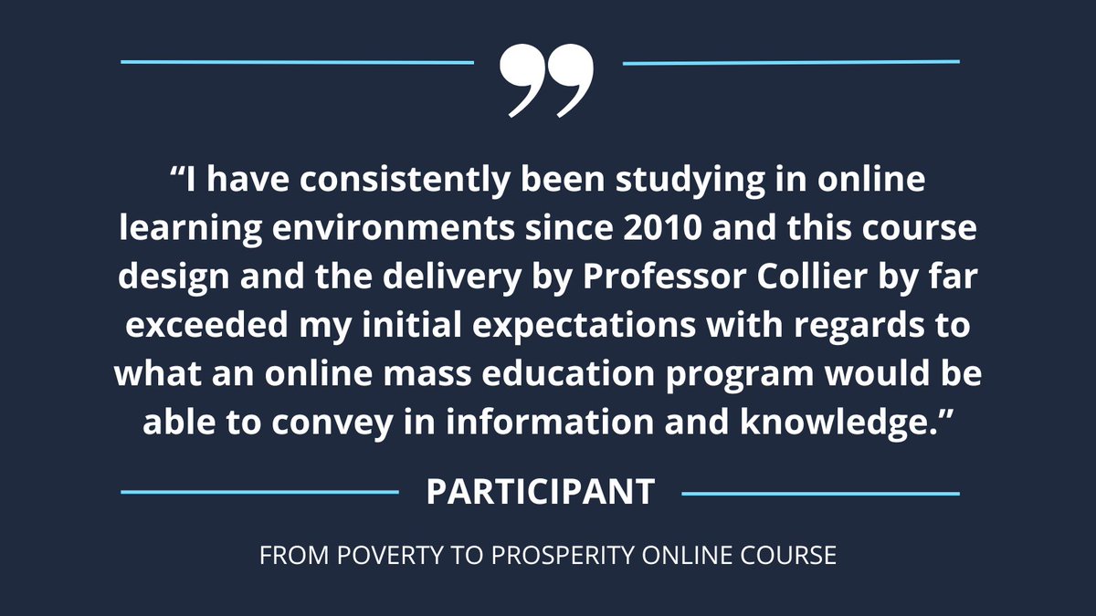 Enrolments open for 'From Poverty to Prosperity' with Prof. Paul Collier! 🌍 Learn about economic development with interactive discussions and live Q&A. Running until May 2025. Join us now! ow.ly/VJ7L50S8oPp