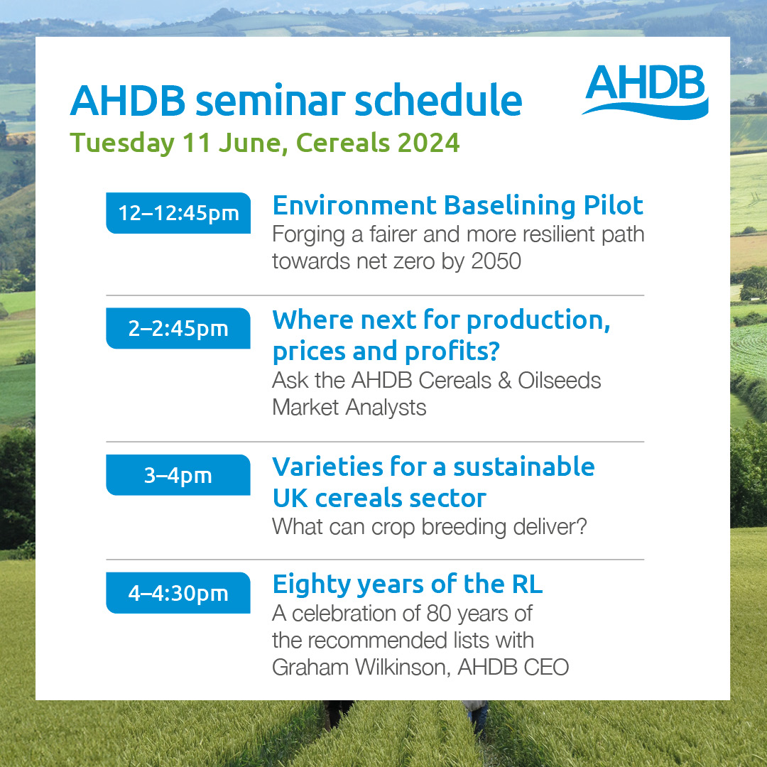 AHDB_Cereals's tweet image. Are you attending @CerealsEvent next week?

Be sure to drop by and chat with @TheAHDB team!

🗣We're bringing an amazing lineup of seminars and speakers - take a look 👇