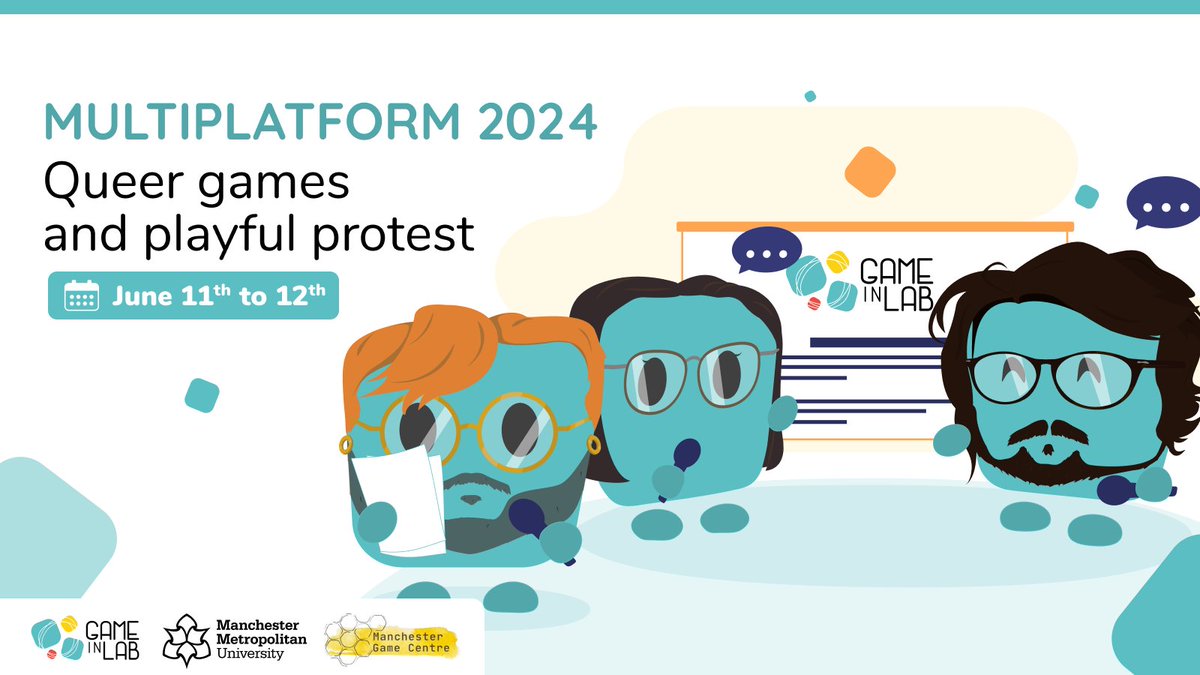GameInLab's tweet image. Don&apos;t forget to sign up for next week&apos;s Multiplaform event, #GameInLab will be there. 
Come and meet our researchers, who will talk about their experience and answer your questions. 
To see the program and sign up: Multiplatform 2024: bit.ly/3yKvN1Q