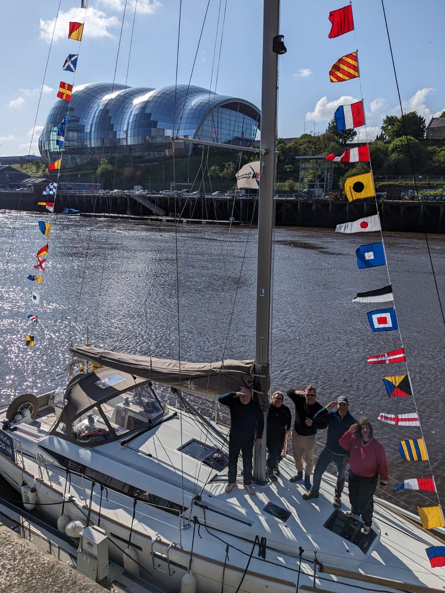 Day Skippers decorated their ship this morning. #DDay 80th anniversary.