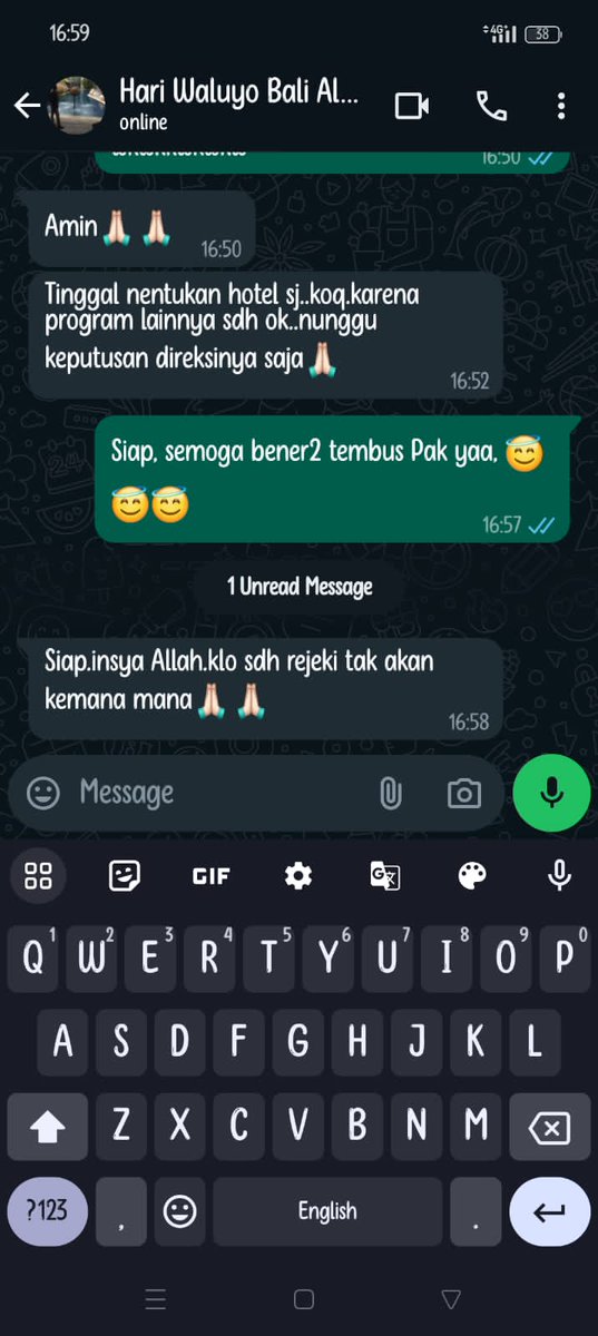 Entah kenapa emosi gue bisa menurun setelah dapet chat kek gini, wkwkkwwk