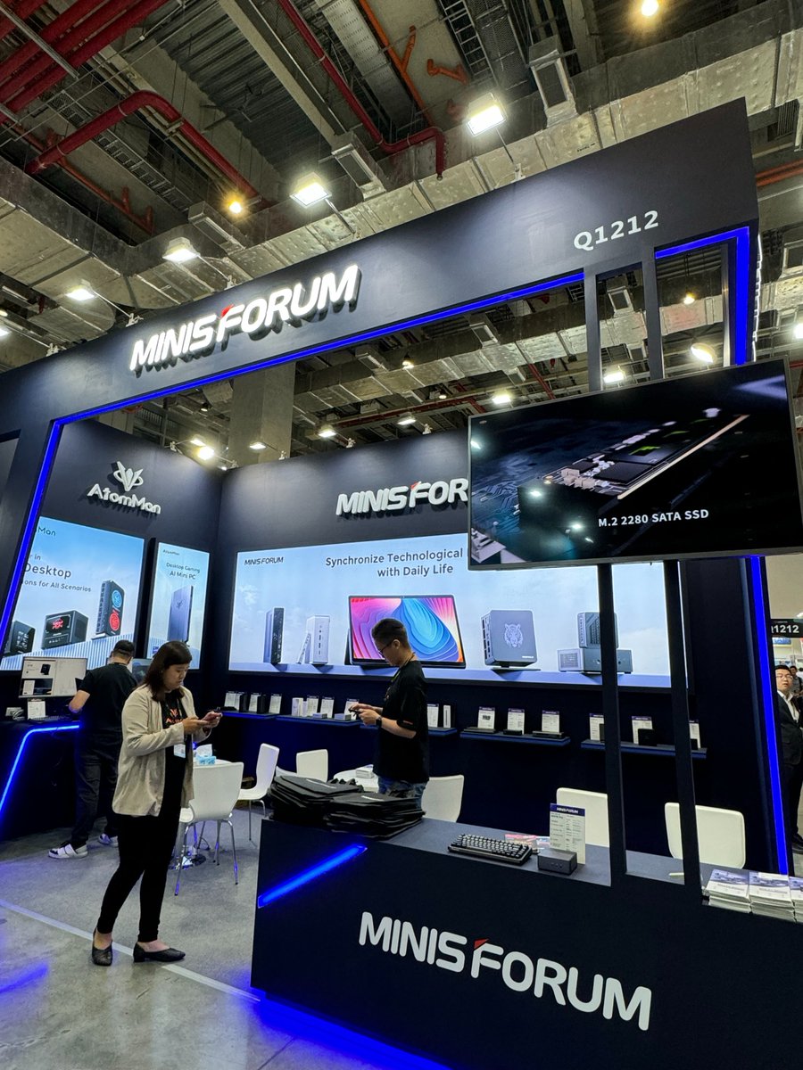 Hi_MINISFORUM's tweet photo. 🚀MINISFORUM is attending COMPUTEX TAIPEI! We’re excited to meet many of our partners.🤝

Date: 04-07 June, 2024
Location: Taipei Nangang Exhibition Center Hall 2 (TaiNEX 2)
Booth No.: Q1212

#computex #MINISFORUM #AtomMan #minipc2024 #computer #laptop