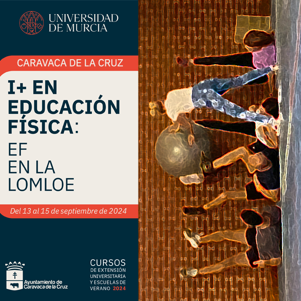 extensionumu's tweet photo. #CursosUMU
I+ EN EDUCACIÓN FÍSICA: EF EN LA LOMLOE
🗓️ 13-15 septiembre, #CaravacadelaCruz
📌Programa: https://t.co/hGW00a525t
#edufis #educación #física #pedagogía #primaria #secundaria #neuroEFducativos #ia #fútbolsala #neuroEF #TIC #Murcia #umu #cpr #educarm https://t.co/GhFxftOwwn