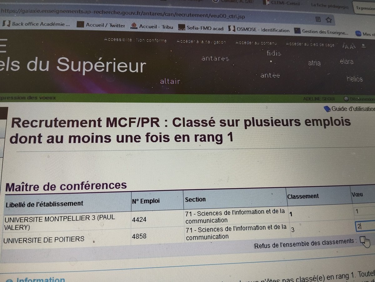 Un projet professionnel de 10 ans qui se réalise... MCF en Sic à la rentrée !!!