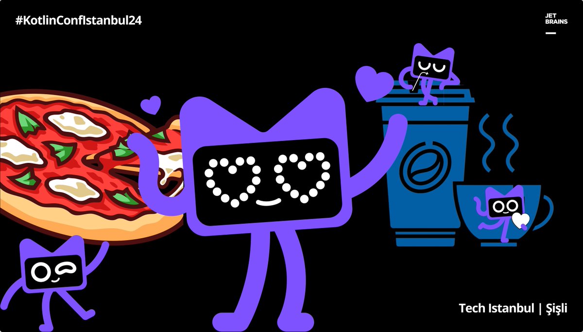 KotlinIstanbul's tweet image. We have exciting news! There will be pizza served and tea and coffee available throughout the day at Kotlin Conf Istanbul 2024. 
🍕☕ Join us on June 8th at Tech Istanbul Şişli for great talks, networking, and refreshments.  #KotlinConf #TechIstanbul #Kotlin