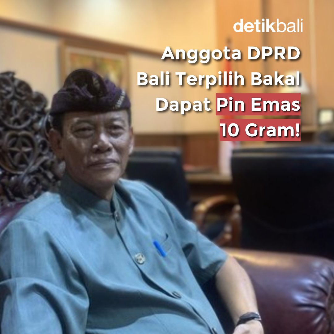 detikbali__'s tweet image. Ada 55 anggota dewan terpilih yang bakal menerima pin emas seberat 10 gram! 
#PinEmas #AnggotaDewan #DPRDBali