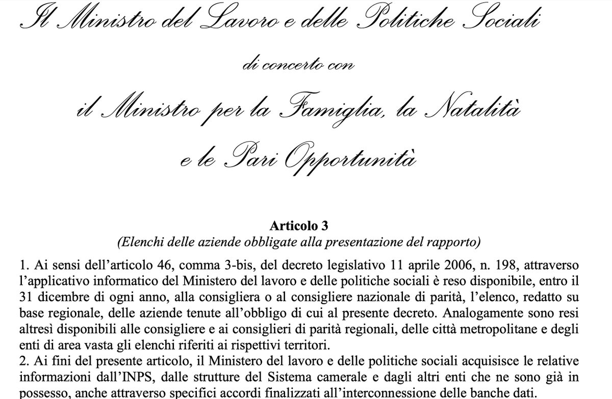 Redazione del Rapporto sulla situazione del personale maschile e femminile da parte delle aziende pubbliche e private che occupano oltre 50 dipendenti per il biennio 2022-2023. Tutte le info disponibili nel Decreto interministeriale del 3 giugno 2024: lavoro.gov.it/documenti-e-no…