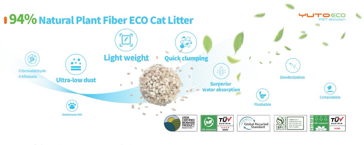 SZYUTOPET's tweet photo. 🎋Fresh and Eco-friendly, Dust-free Peace of Mind—Plant Fiber Cat Litter🎋
Dust-free and Eco-friendly, Health Protection🐱
Strong Absorption, Long-lasting Deodorization🐱
Comfortably Soft, Pet's First Choice🐱
Lightweight and Durable, Economical🐱
Easy to Use, Simple to Clean🐱 https://t.co/EjfsltXEXA