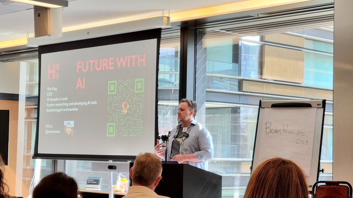 GovMetric's tweet photo. LocalGovCamp London kicked off by a thought-provoking presentation from @mywoisme on developing AI for disadvantaged communities. 

"Disadvantaged people are users as well and they should be catered to as users"  👏

#localgov #ai @psfnick #gov4.0london https://t.co/M5d6UFwLot