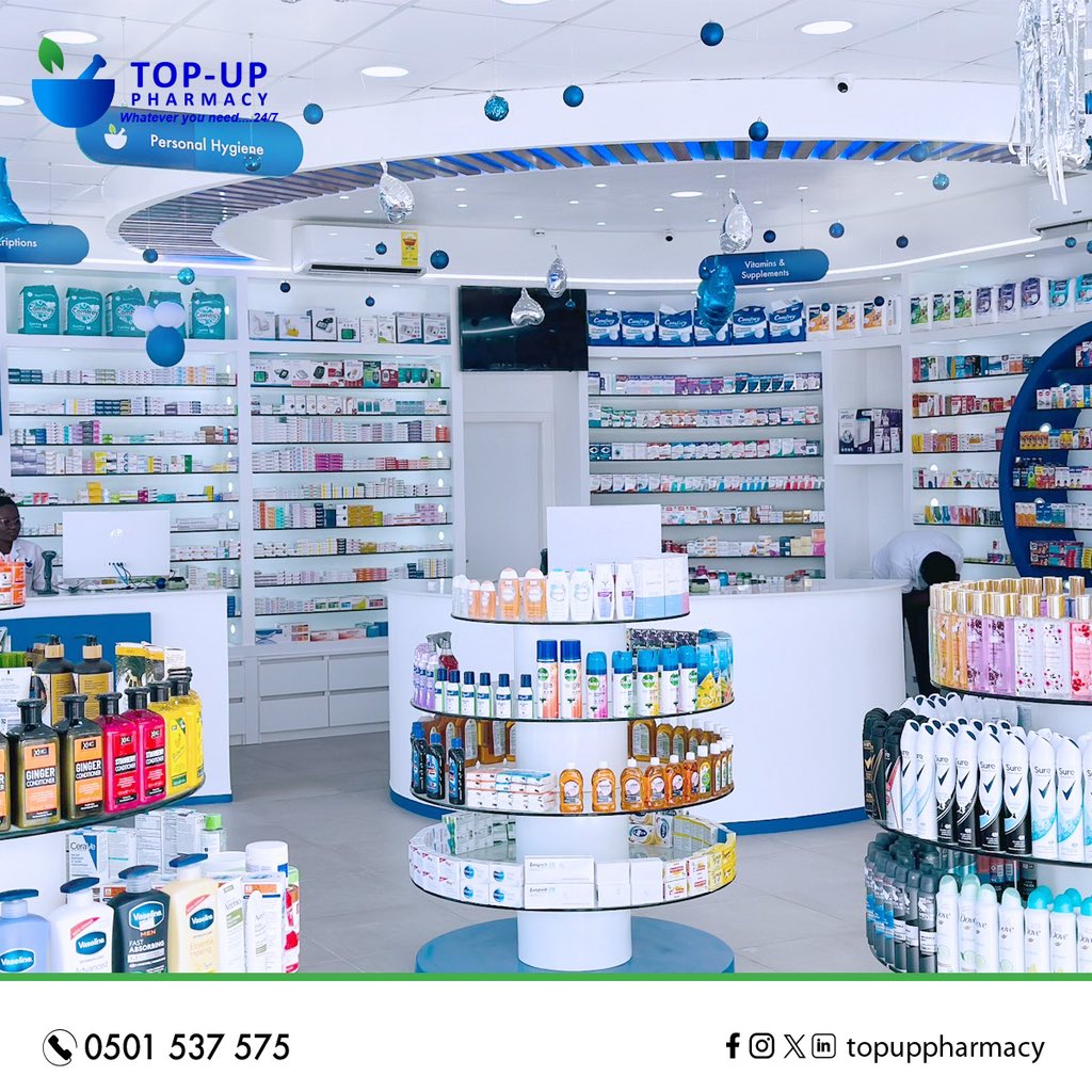 topuppharmacy's tweet image. One more branch near you! 🥳

Top-Up Pharmacy Tema Community 25 is now officially open. Dedicated to providing exceptional pharmaceutical care 24/7.

#TopUpPharmacy #NewBranch #TopUpTema25