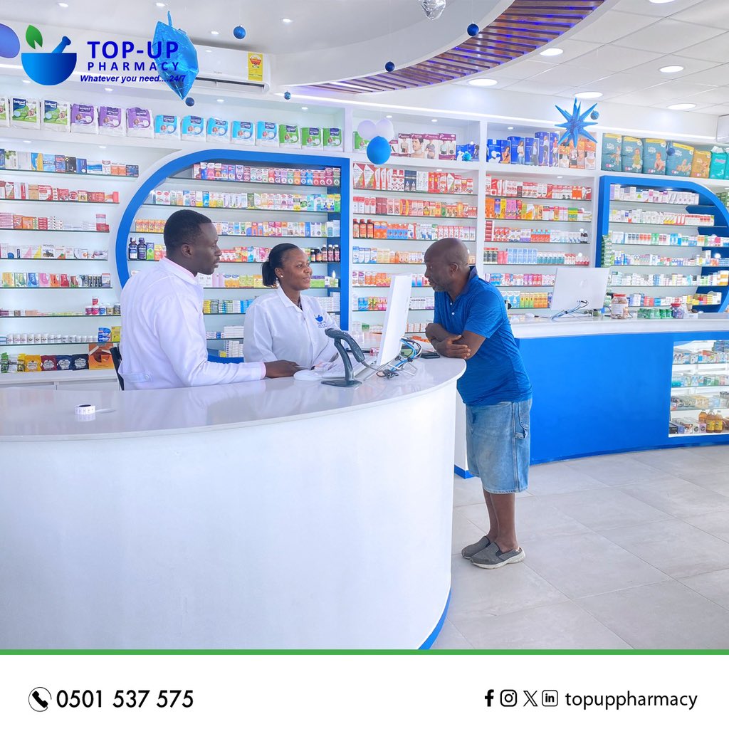 topuppharmacy's tweet image. One more branch near you! 🥳

Top-Up Pharmacy Tema Community 25 is now officially open. Dedicated to providing exceptional pharmaceutical care 24/7.

#TopUpPharmacy #NewBranch #TopUpTema25
