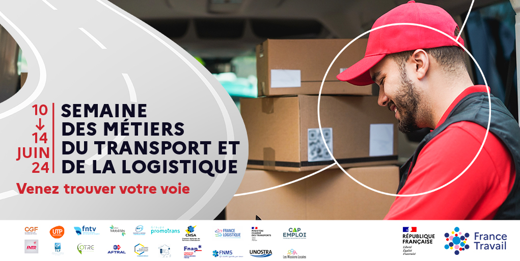 📣Du 10 au 14 juin, le #transport #logistique est à l’honneur !
+3⃣0⃣évènements organisés en région #AvecFranceTravail et ses partenaires, pour aller à la rencontre des publics, susciter des vocations et permettre aux entreprises de recruter différemment.
francetravail.fr/region/centre-…