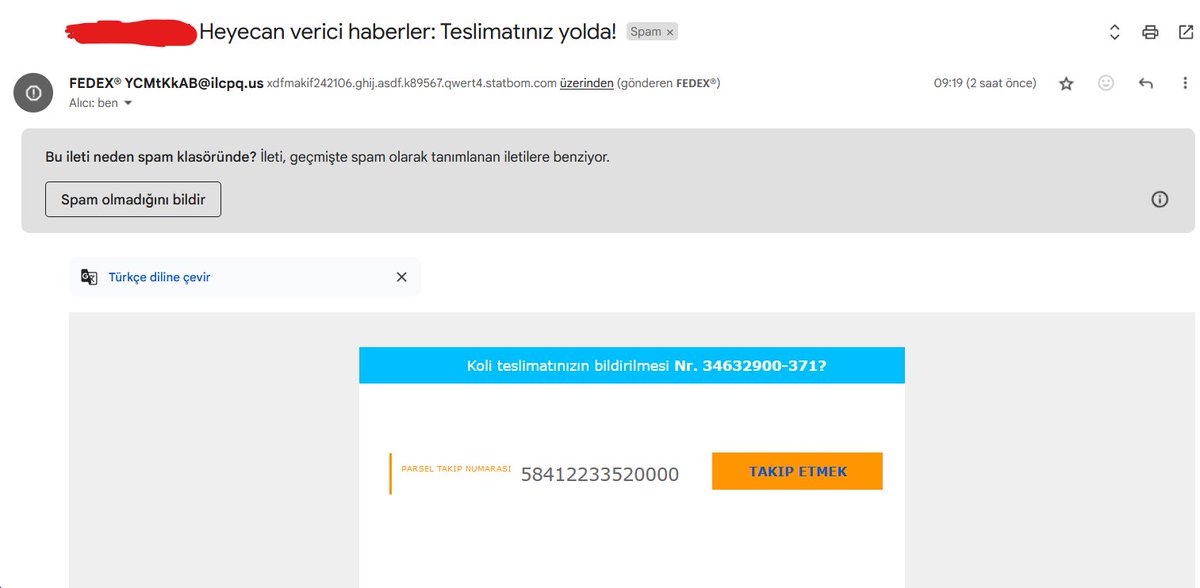 Database leaklerinden buldukları kullanıcı adım ile oltama saldırısı :D