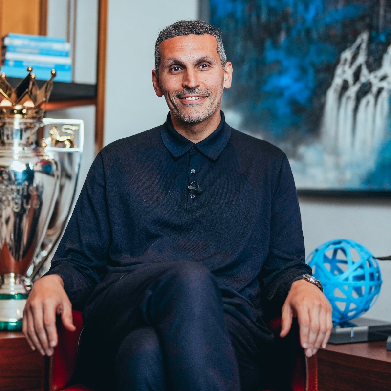ManCity's tweet photo. Khaldoon Al Mubarak has revealed a special mosaic honouring the career of Steph Houghton has been commissioned. 
 
Watch Part Two of the Chairman's annual end-of-season interview now.