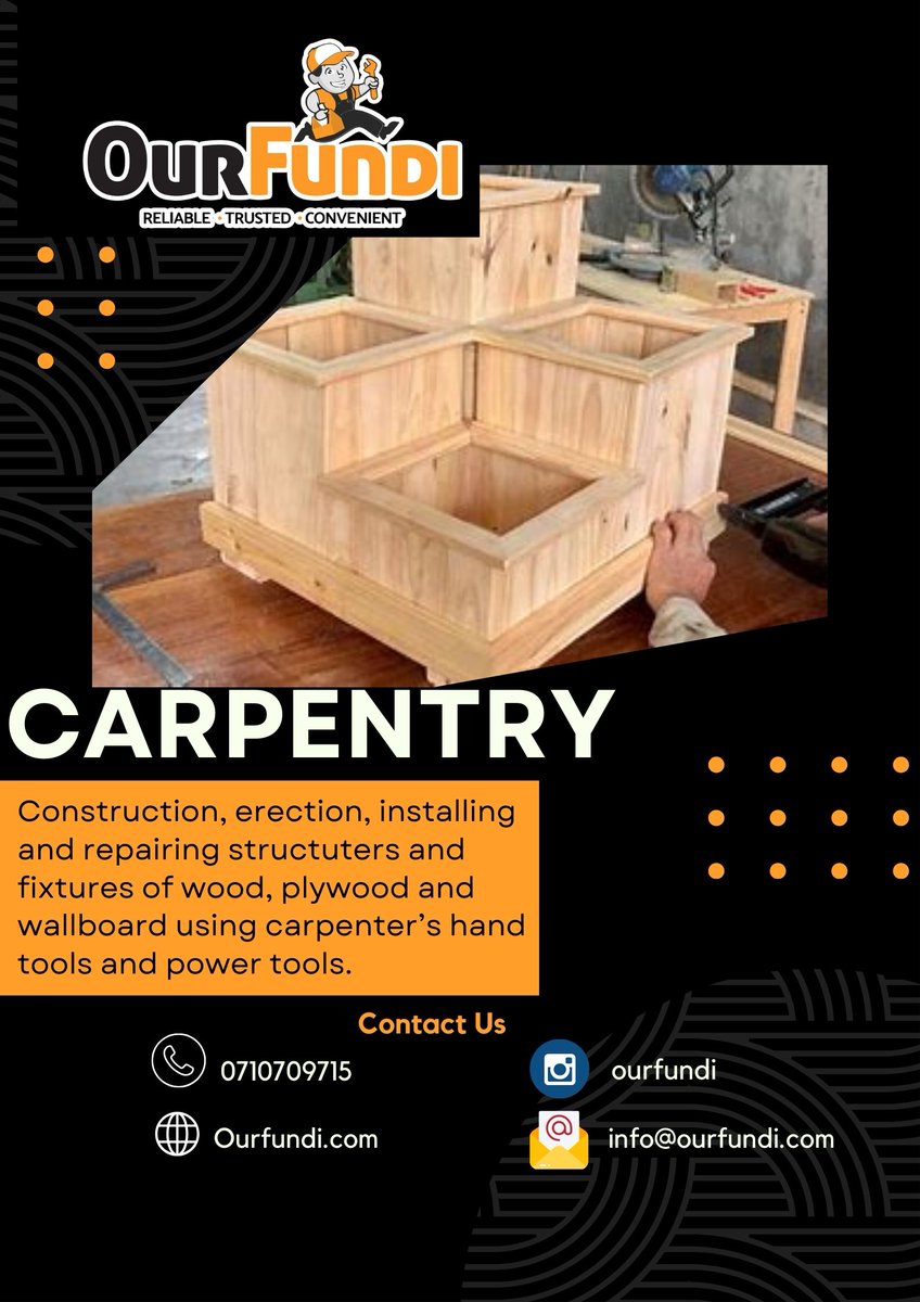 Ourfundi's tweet photo. There is beauty in good woodwork and affordable services, contact us today! #fundi #ourfundi #kazisafi #kazifiti https://t.co/NSiDccqZjx