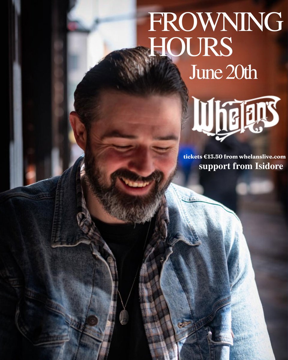 Whelan's (@whelanslive) on Twitter photo We're delighted to announce that <a href="/frowninghours1/">Frowning Hours</a> headline gig at Whelan's on the 20th of June has been upgraded to the main venue!!!
Grab your tickets here:
whelanslive.com/event/frowning… We're delighted to announce that <a href="/frowninghours1/">Frowning Hours</a> headline gig at Whelan's on the 20th of June has been upgraded to the main venue!!!
Grab your tickets here:
whelanslive.com/event/frowning…