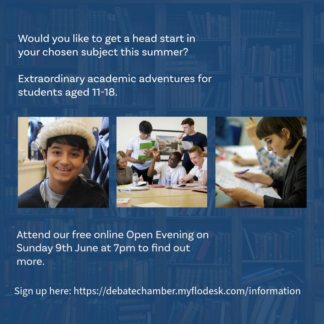debatechamber's tweet image. Join us on Sunday 9th June to learn more about our summer events!

debatechamber.myflodesk.com/information