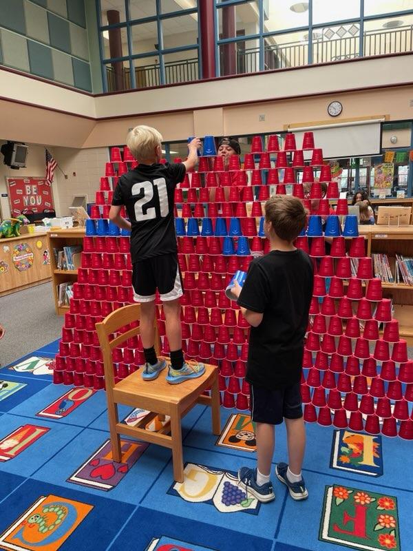 Our 5th grade students were participating in Maker Space activities this week in Media  Class