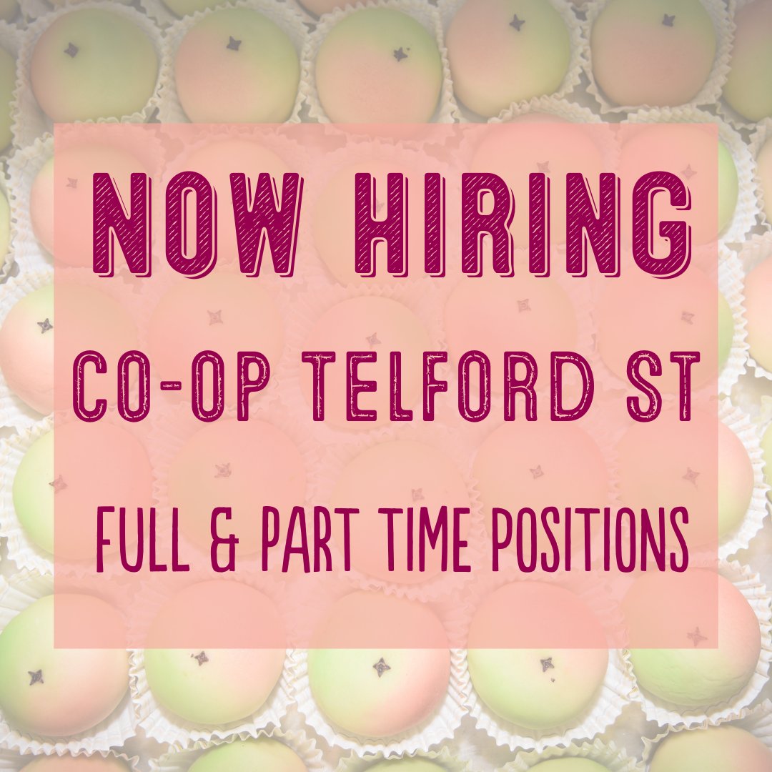 Be a part of the Harry Gow team! 🍰

We're looking for enthusiastic new team members to join us on our new Telford Street <a href="/coopuk/">Co-op</a> counter.

Roles include:

🧁 Assistant Manager 
🍩 Part-time team members
🥞 Saturdays &amp; school holiday staff

Visit our website to find out more.