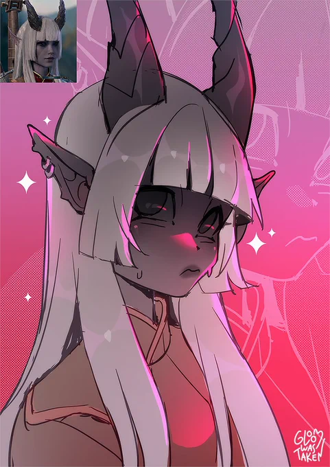 lil durge sketch :3 she's so cute n a little bit evil >:3 