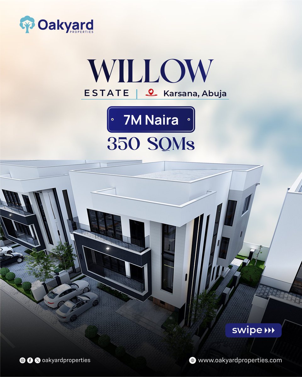 oakyardproperty's tweet photo. Don’t miss out on exclusive land investment opportunities. Swipe through to discover prime plots under 10M Naira.
Act fast and invest in your future today!

#LandInvestment #RealEstateInvesting https://t.co/r8XdvjpPbK