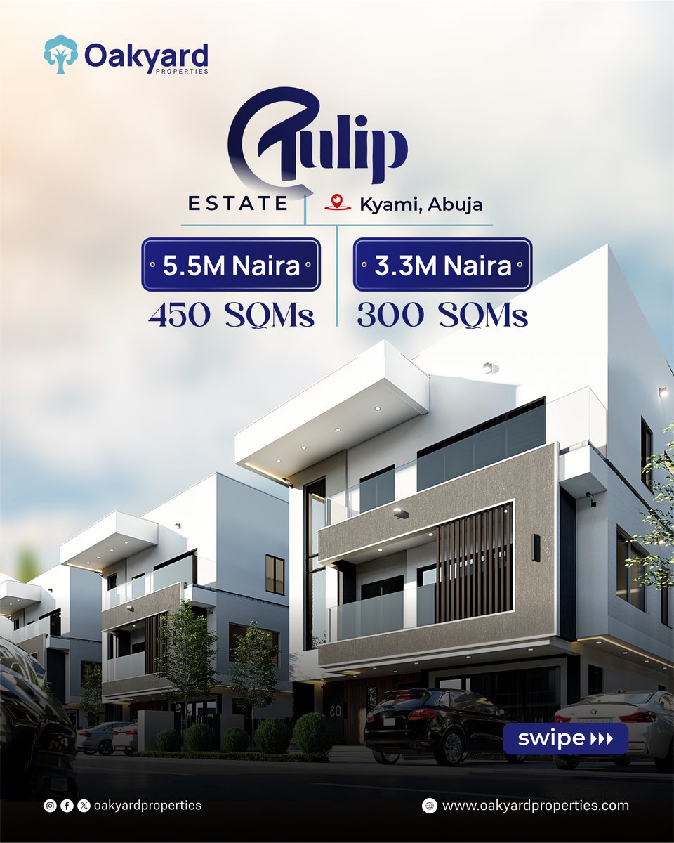oakyardproperty's tweet photo. Don’t miss out on exclusive land investment opportunities. Swipe through to discover prime plots under 10M Naira.
Act fast and invest in your future today!

#LandInvestment #RealEstateInvesting https://t.co/r8XdvjpPbK