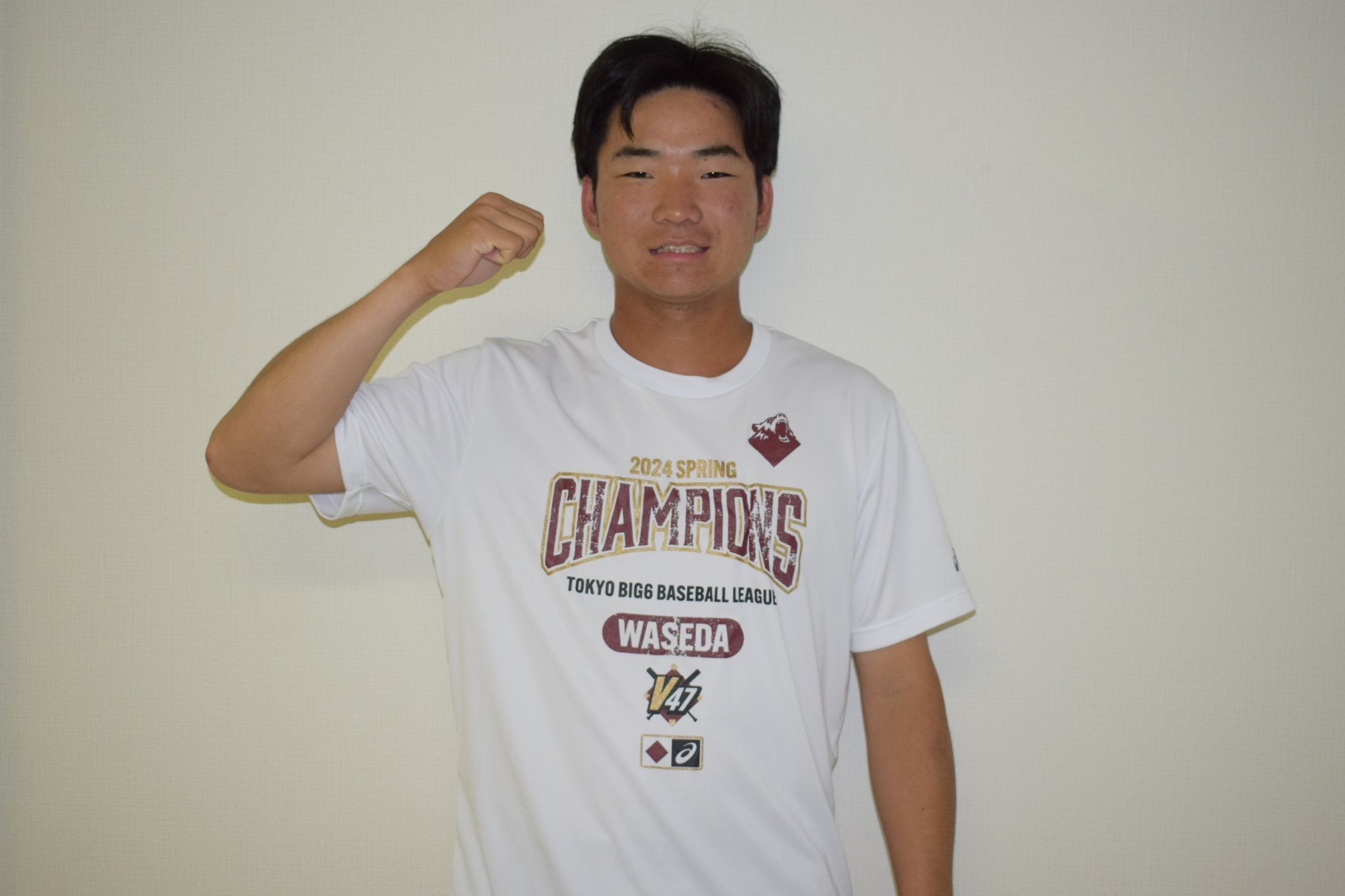 早稲田大学 優勝記念 adidas 大学選手権 Tシャツ Lサイズ 早大
