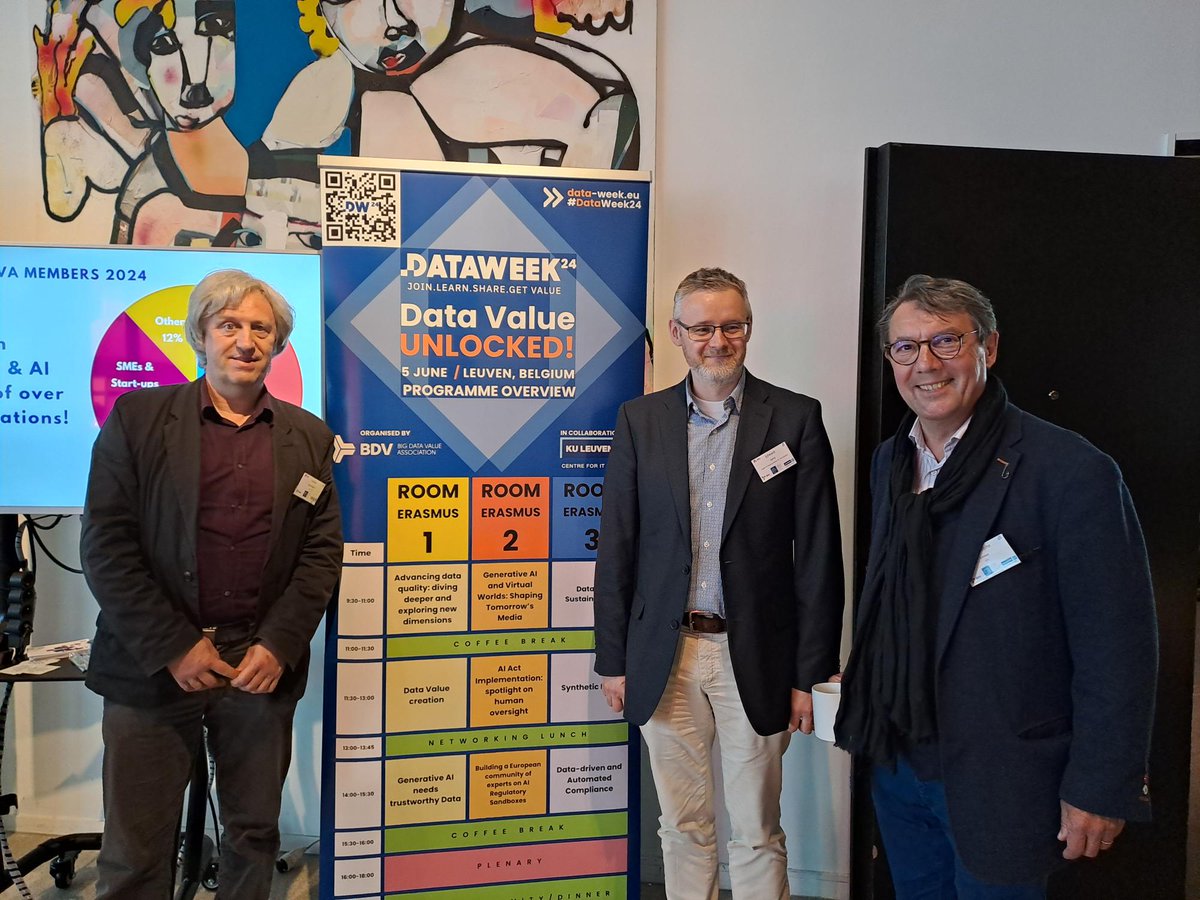 Adra_eu_'s tweet photo. This week Christophe Leroux, Stefan Van Baelen, &amp; Edward Curry all participated at the #DataWeek24: #DataValue Unlocked organised by the @BDVA_eu in Belgium.

Learn more about the work of #Adra: https://t.co/hFnR1NMyYo

🚀 #AI #DataScience #Innovation https://t.co/UKZHBAHwSQ