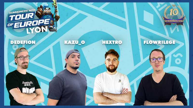 summonerswar_FR's tweet photo. On se retrouve bientôt à Lyon pour un autre Tour of Europe !

Vous pourrez rencontrer @Dedefion_TV, @xKazu_O, Hextro et Flowrilege sur place ! N'hésitez pas à aller leur parler ! https://t.co/it1gWVYcnE