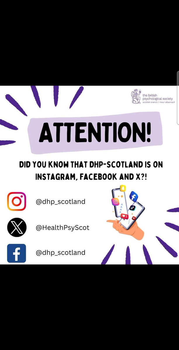 HealthPsyScot's tweet photo. Just a quick reminder you can follow us on #Instagram #Facebook to keep up to date with all things #dhpconf #dhpconf24 https://t.co/hqPeyvkUVO