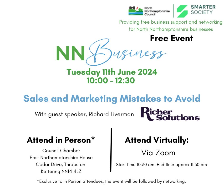 nnhantsbusiness's tweet photo. Book here to attend in person or virtually via Zoom our next FREE event on Tuesday 11th June.
In person: https://t.co/0Y1ATohyfN   
Via Zoom: https://t.co/PkkOe2vF8k 

#nnbusiness #businesssupport #retail #events #workshops #histreet #highstreet #business https://t.co/eSmgm3WpeT