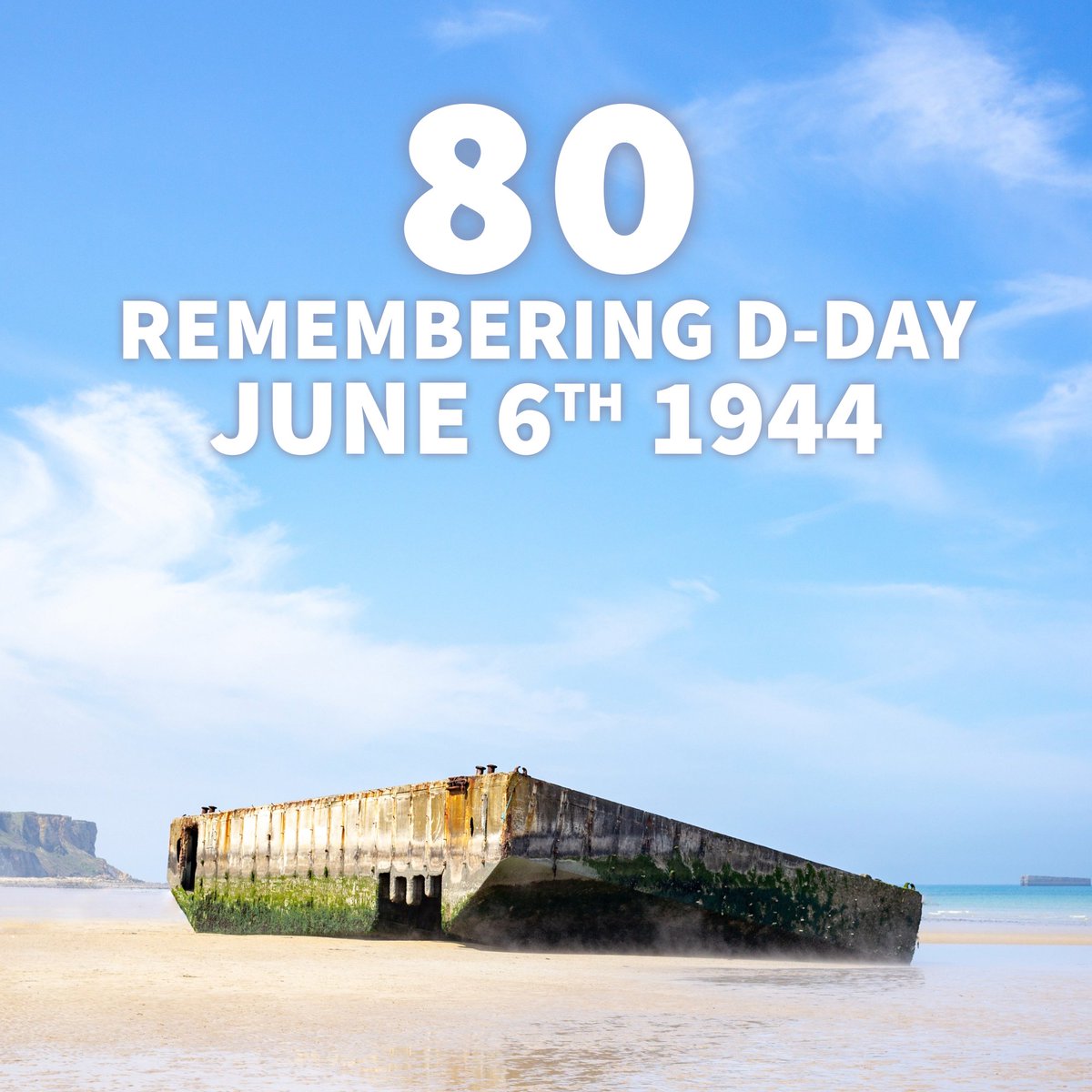 Reclametuk's tweet image. Today marks the 80th anniversary of D-Day. On June 6, 1944, Allied forces bravely stormed Normandy's beaches, changing the course of WWII. We honour their courage, sacrifice, and legacy. #DDay80 #NeverForget #HonourTheFallen