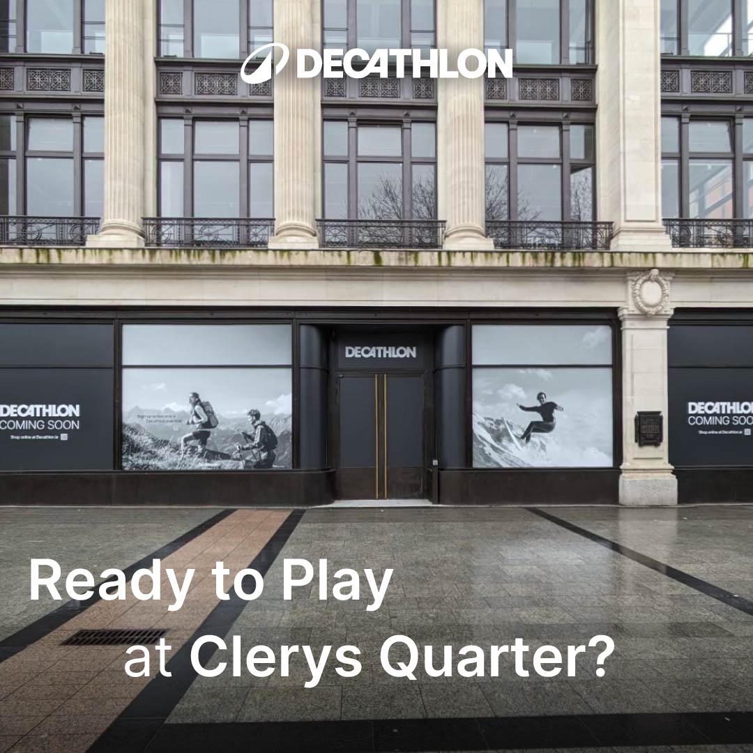🎉 Exciting News! 🎉
 Decathlon is opening soon in Clery's! Get ready to gear up with the best in sports and outdoor equipment. See you there! 🏃‍♂️🚴‍♀️🏄‍♂️ #DecathlonClerys #GrandOpening #SportsLovers #GearUp