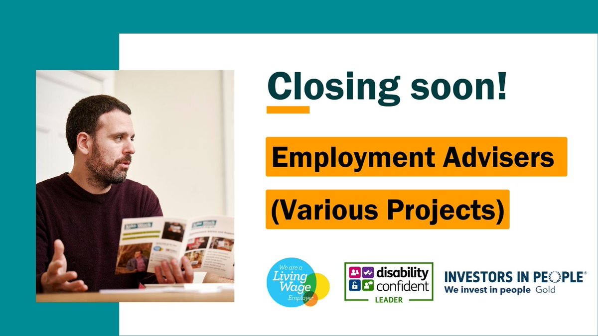 IntoWork57's tweet photo. The deadline to apply for our Employment Adviser vacancies is fast approaching!

Applications close on Monday 17th June at 9 am - all the info you need is on our website: https://t.co/FQWitmtWAG https://t.co/Td7AD0dDnd