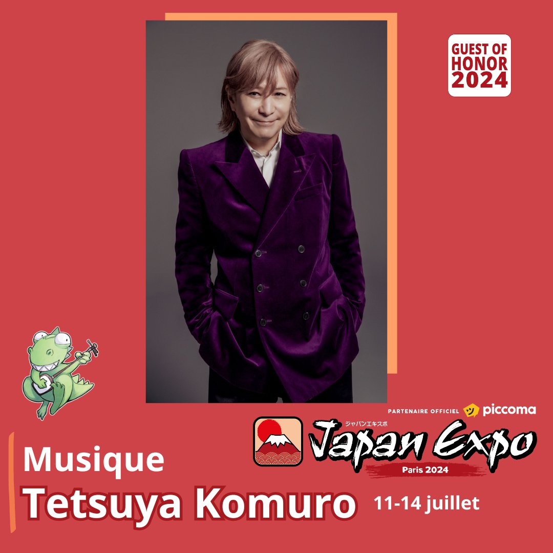 japanexpo's tweet photo. Living legend of Japanese pop, @tetsuyakomurotk is the music guest of honour at Japan Expo 🌟

He produced artists like Namie Amuro, globe and TRF &amp; defined the sound of the 90s/2000s with a mix of synth-pop, dance and rock 🤘💃 https://t.co/TUvXry0aYx