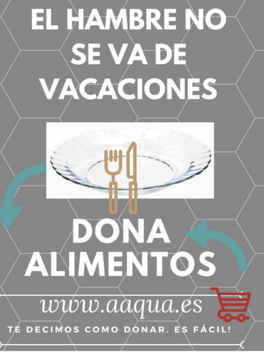 Sigue poniendo tu granito de arena con <a href="/Aaqua_es/">Ayudar a quien Ayuda</a> donando alimentos porque el hambre no se va de vacaciones 🥖 🛒