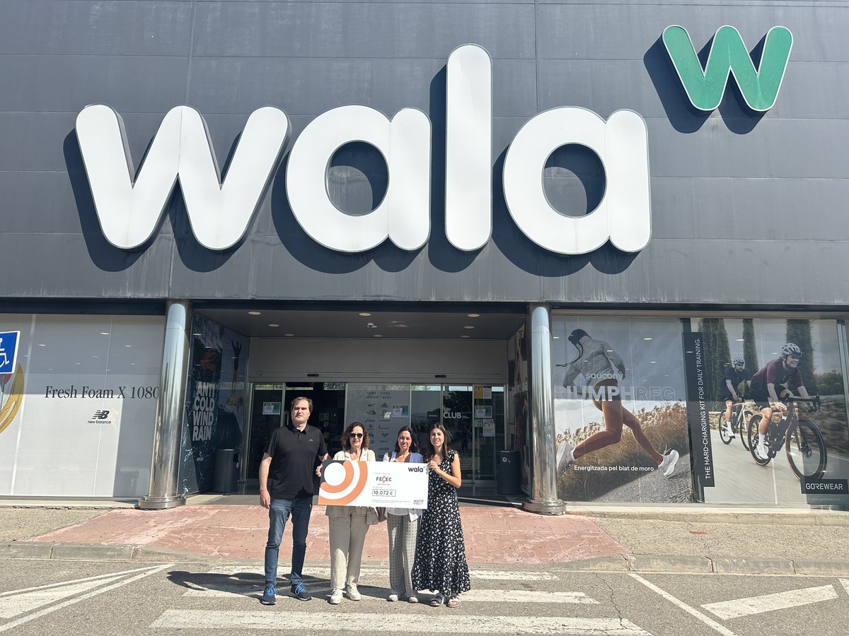 🛒 Els clients i clientes de <a href="/WalaEsports/">Wala</a>, cadena de botigues d’equipament esportiu i moda casual del Grup Unipreus, han recaptat 10.070€ a la FECEC #JuntsContraElCàncer.

💳 L’import recaptat per Wala i anirà destinat al programa #Desprésdelcàncer.

🔗 cutt.ly/dein0uWB