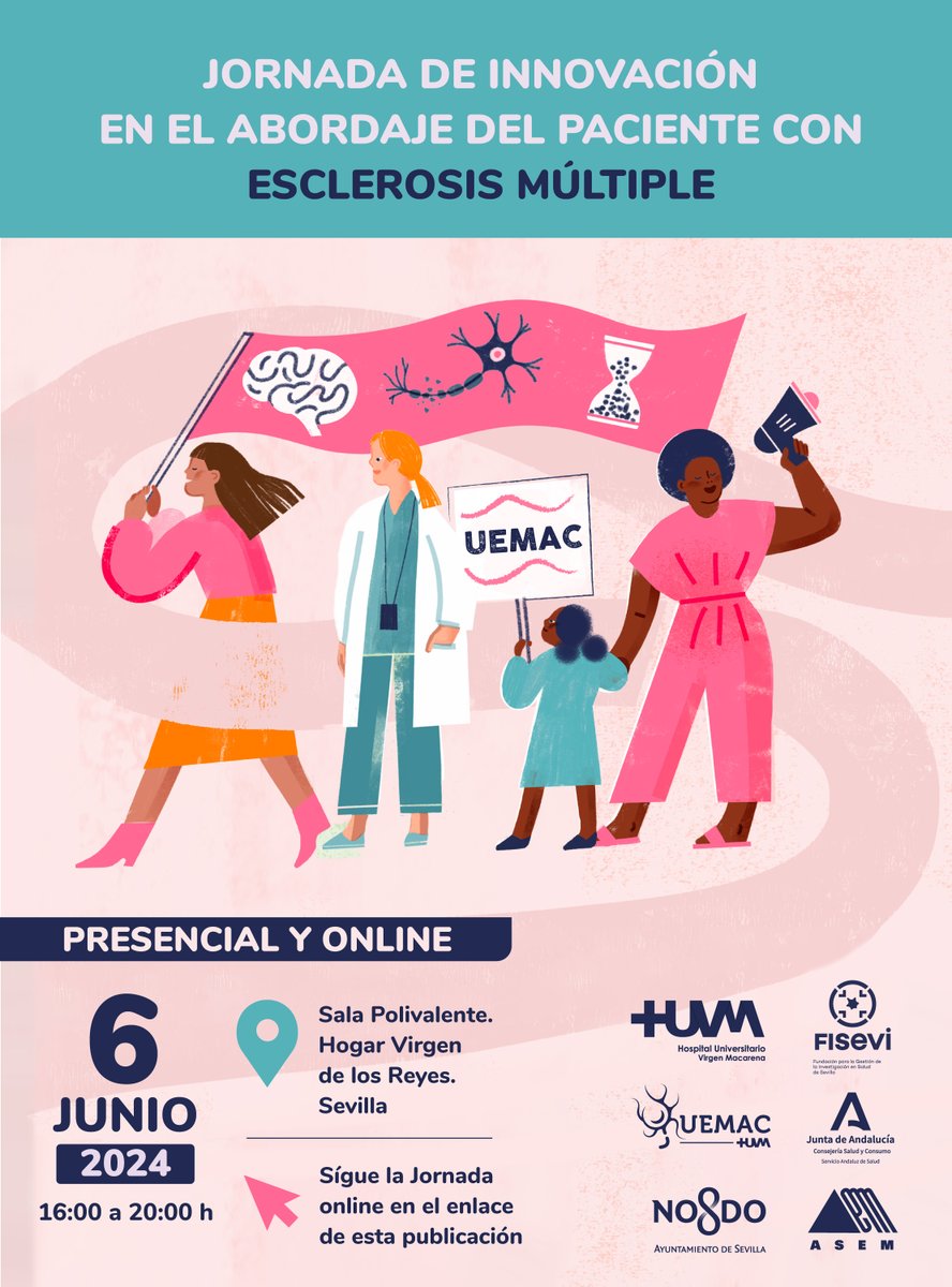 HUVMacarena's tweet photo. 🧬Recuerda! Esta tarde de 16:00 a 20:00 h se celebra la Jornada de #EsclerosisMúltiple de la #UEMAC https://t.co/UUyhDPGExW