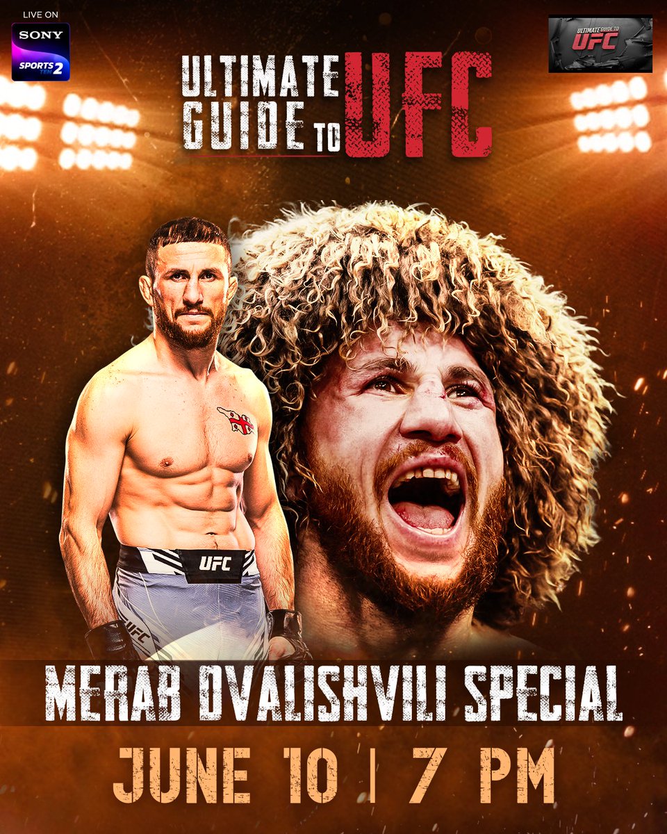 SonySportsNetwk's tweet photo. ๐๐ก๐ ๐๐๐๐ก๐ข๐ง๐ takes over Ultimate Guide To UFC ๐ฆพ๐ฅ
Tune into the @MerabDvalishvil special episode, on 10th June, 7 pm onwards, only on the #SonySportsNetwork ๐บ
#UFCIndia #UltimateGuideToUFC #UFC #MerabDvalishvili https://t.co/JeuYPIPcSr