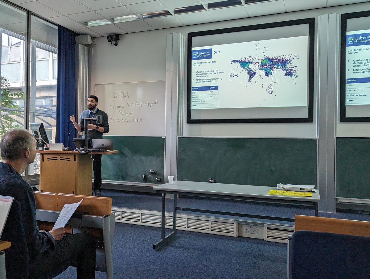 AnahidBasiri's tweet photo. Ladies, gentlemen & anyone btw, pls stand up for a massive mexican wave...
@GeoDSGlasgow presents our paper on how & if gender #bias in @openstreetmap users led to #biases in #data & if contributors were disproportionately affected by #covid
#VGI #DataScience #respresentation https://t.co/RaUVrKAptg