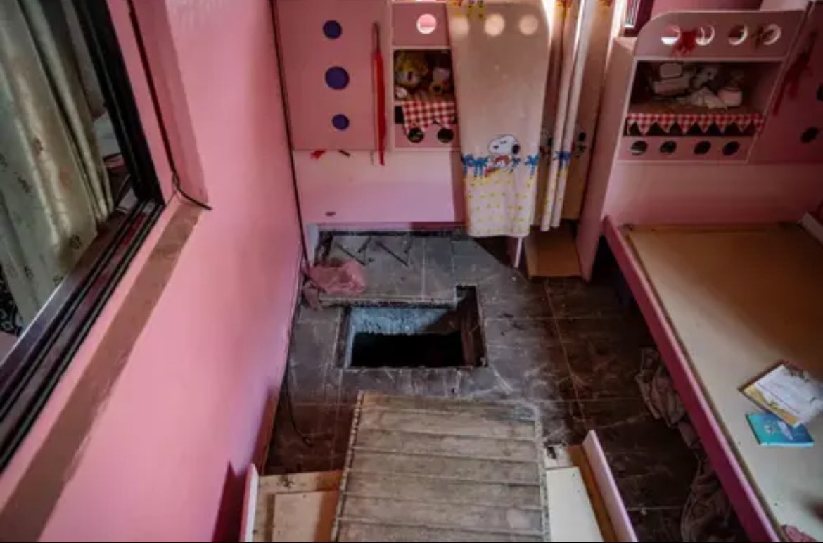 VividProwess's tweet photo. BREAKING: The IDF discovered a tunnel shaft in a children’s bedroom in Rafah.

I am completely out of words at this point. https://t.co/jkeI6zHw3C