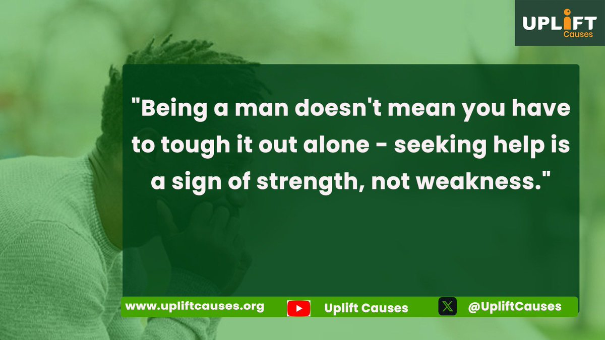 UpliftCauses's tweet photo. Happy Men’s Mental Heath Month! https://t.co/EngWWNSGBp