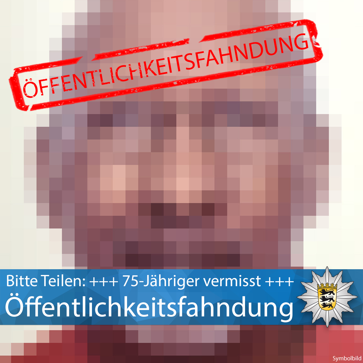 BITTE TEILEN: #Öffentlichkeitsfahndung Wir suchen nach einem 75-jährigen Mann, der am Montag zuletzt gesehen wurde. Es ist davon auszugehen, dass er nicht mehr nach Hause findet. Zur Vermisstenfahndung mit Beschreibung &amp; Echtbild ▶️t1p.de/ulqac Eure #Polizei #Stuttgart