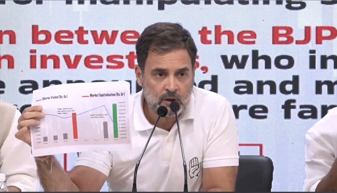 Breaking: Rahul Gandhi Calls for Investigation into Stock Market Manipulation

Rahul Gandhi reveals and questions stock market manipulation during elections and exit poll predictions.

This issue is about to get much bigger in the coming days!