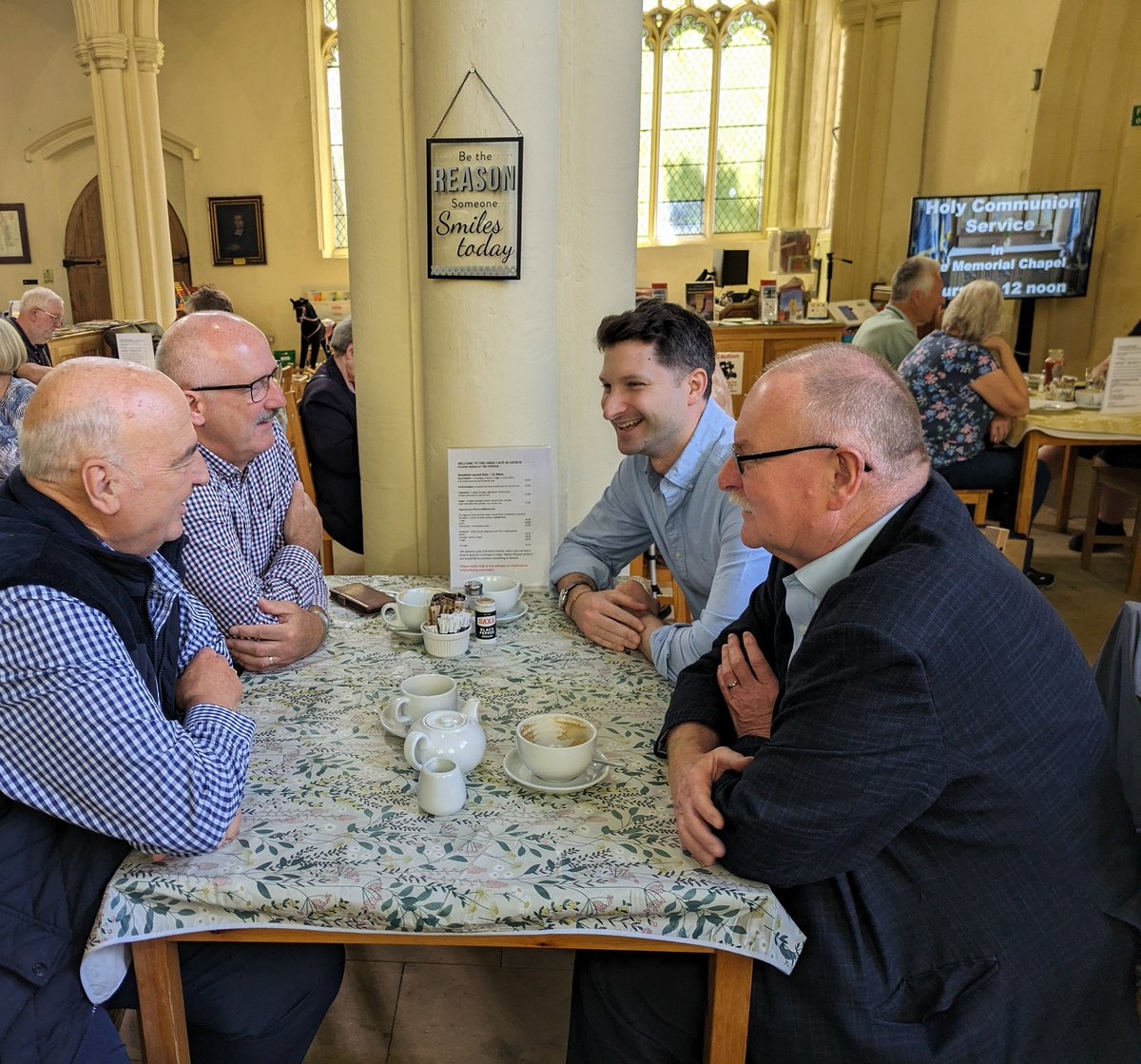 Will Tanner (@will_tanner) on Twitter photo Terrific morning hearing about local issues in Stowmarket from former town mayors Cllr Nick Gowerly and Cllr Dave Muller, and Steve Runciman.
Osiers Cafe in <a href="/stowmarketcofe/">stowmarketchurch</a> was also the perfect place to meet given the incredible voluntary work they do supporting people locally. Terrific morning hearing about local issues in Stowmarket from former town mayors Cllr Nick Gowerly and Cllr Dave Muller, and Steve Runciman.
Osiers Cafe in <a href="/stowmarketcofe/">stowmarketchurch</a> was also the perfect place to meet given the incredible voluntary work they do supporting people locally.