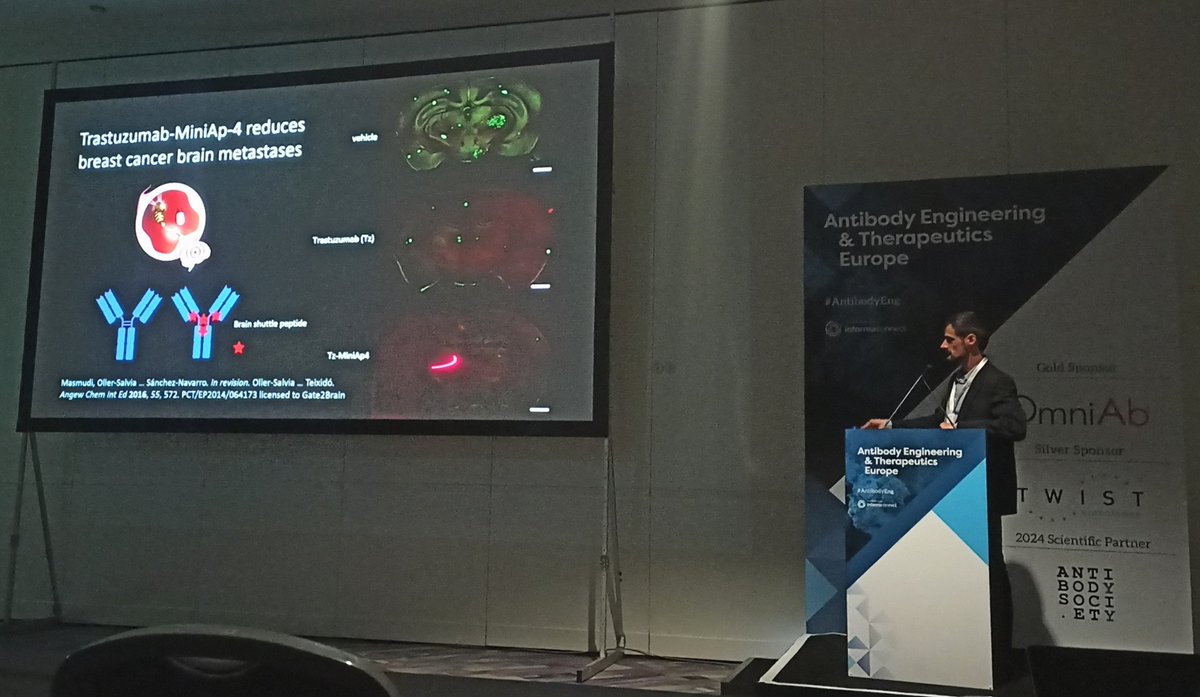 MEscobar_R's tweet image. Outstanding presentation by @BOllerSalvia at #AntibodyEng in #ExcelLondon summarizing the latest advancements in the conditionally active biotherapeutics field and showing our @ChemSynBioGroup results! Thrilled &amp;amp; grateful for having the opportunity to attend &amp;amp; learn! #proudteam
